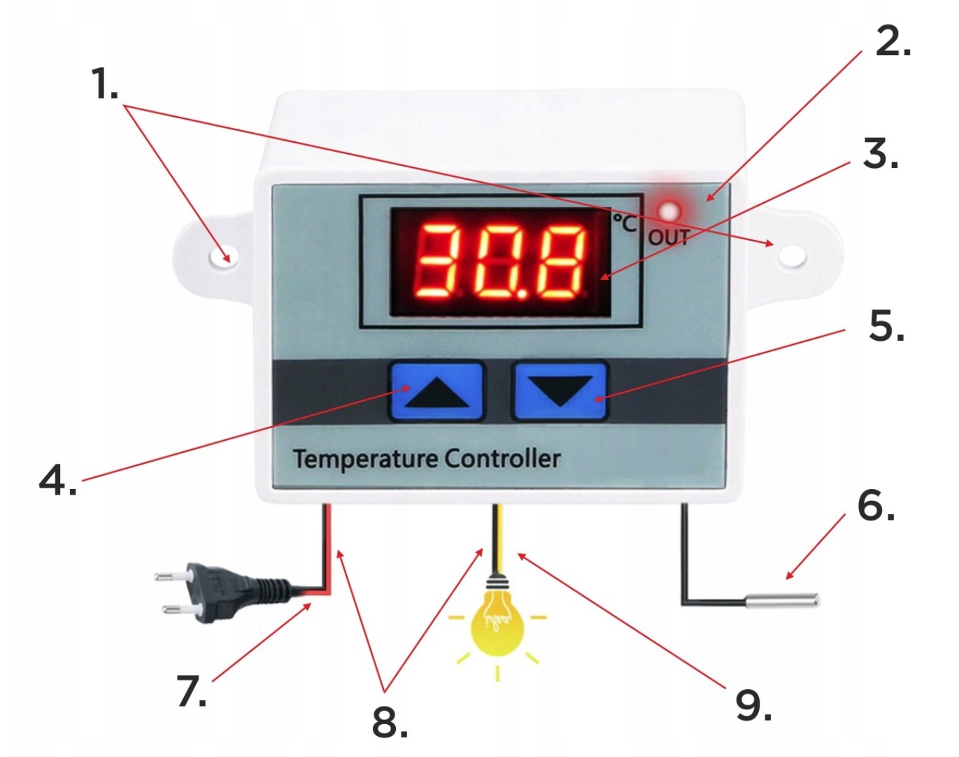 ELEKTRONICKÝ-TERMOSTAT-REGULÁTOR TEPLOTY-230Vs